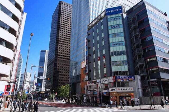 譲渡医院がある東京都港区の街並み