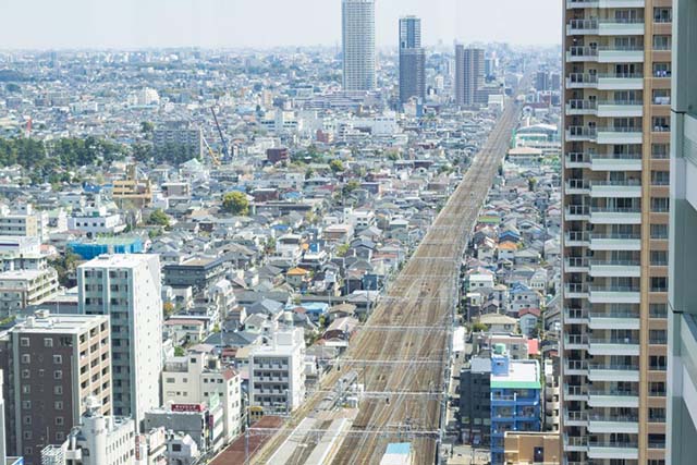 譲渡医院がある千葉県市川市の街並み