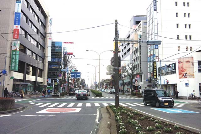 譲渡医院がある埼玉県久喜市の街並み