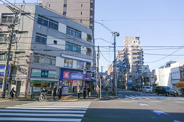 譲渡医院がある東京都文京区の街並み