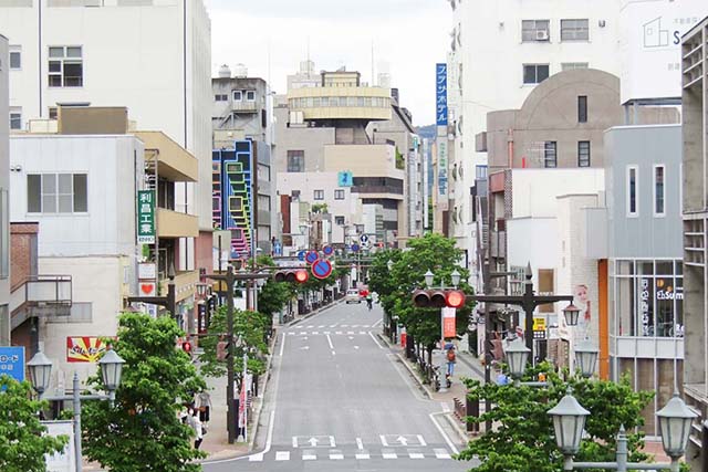 譲渡医院がある群馬県伊勢市の街並み